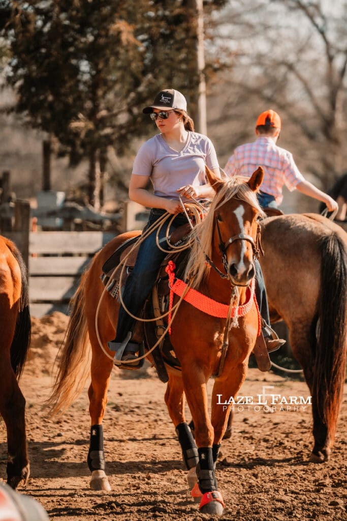 cowgirl on her horse