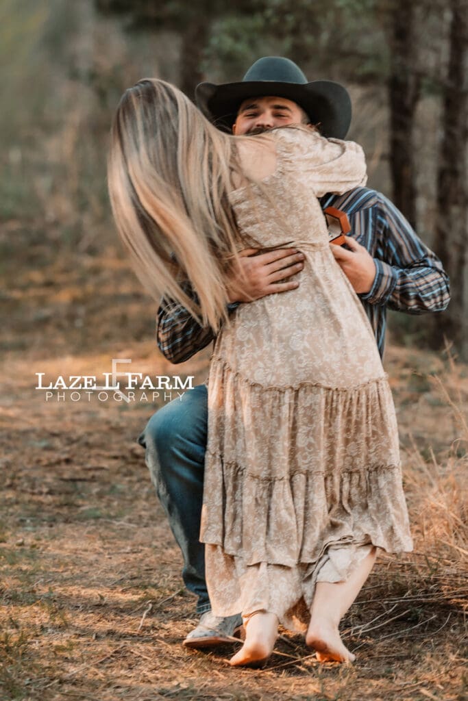 couple getting engaged