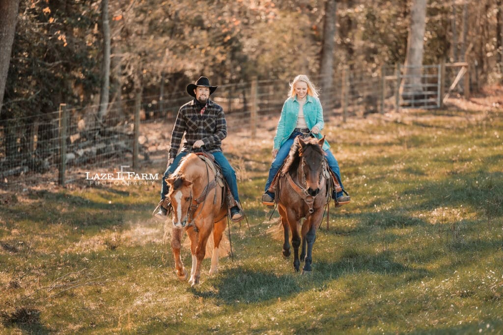 couple riding horses