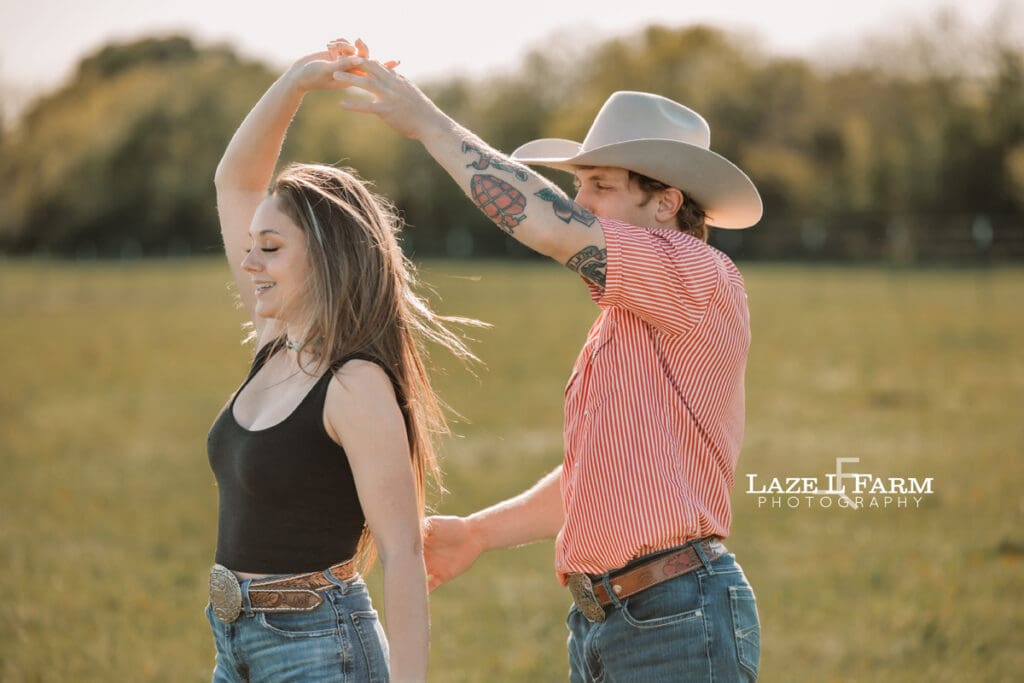 western couple dancing