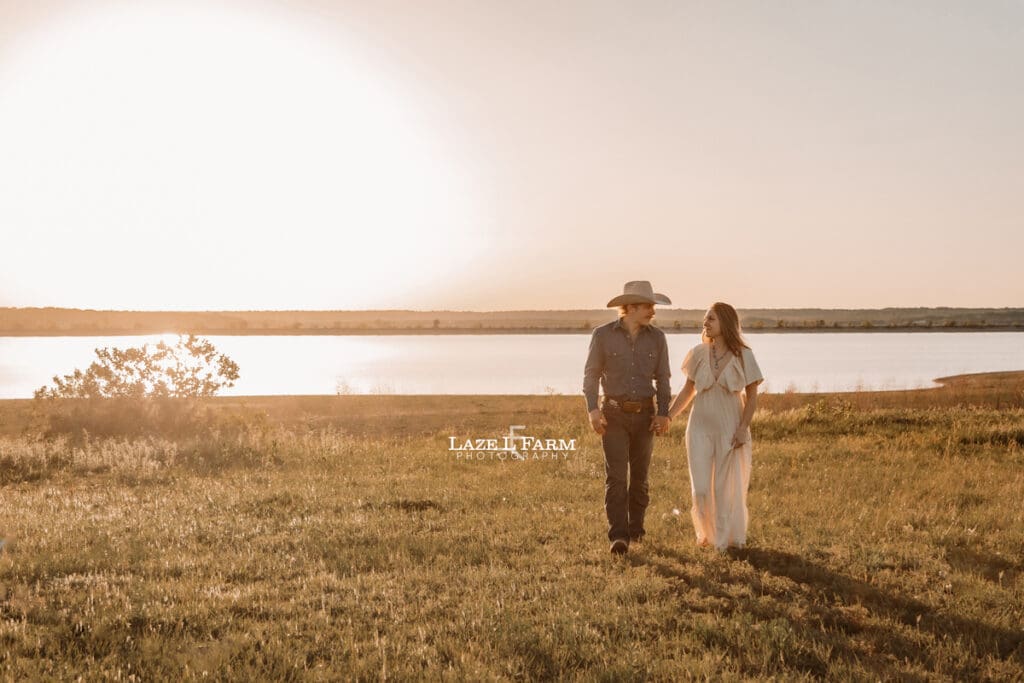western couple walking