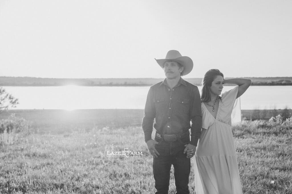 western couple looking at camera