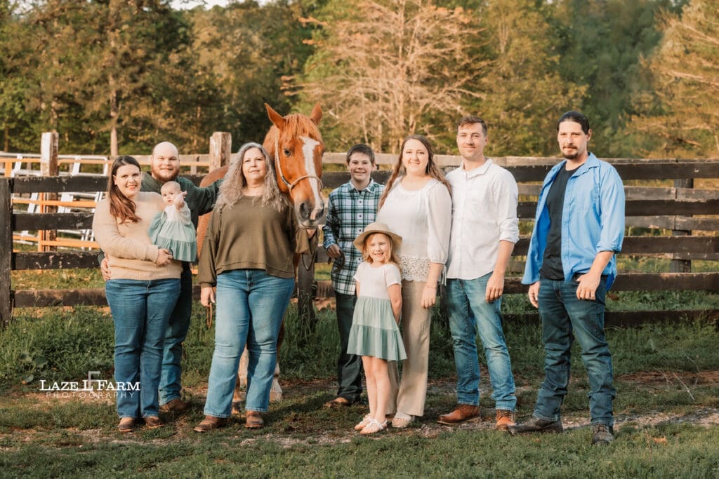 family pictures on the farm
